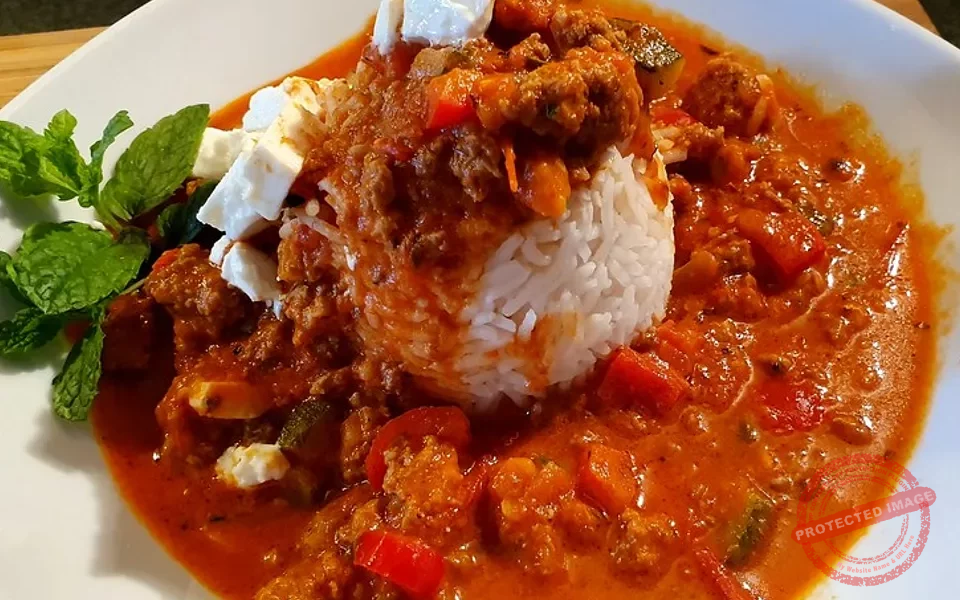 Paprika-Hackpfanne griechische Art – Tortekuchen