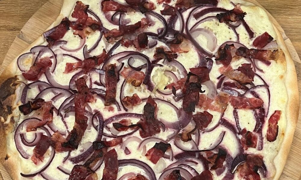 Flammkuchen mit knusper Bacon – Tortekuchen